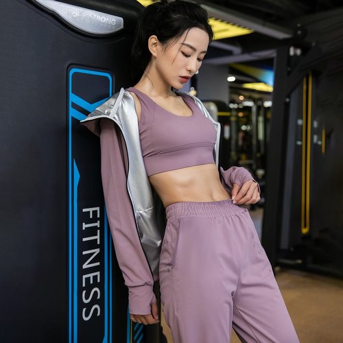 暴汗运动服套装女宽松健身瑜伽跑步汗蒸发热健美操控体减重爆汗服