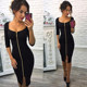 Sale Dress Sleeve Long Full Party Front Hot Women Zip