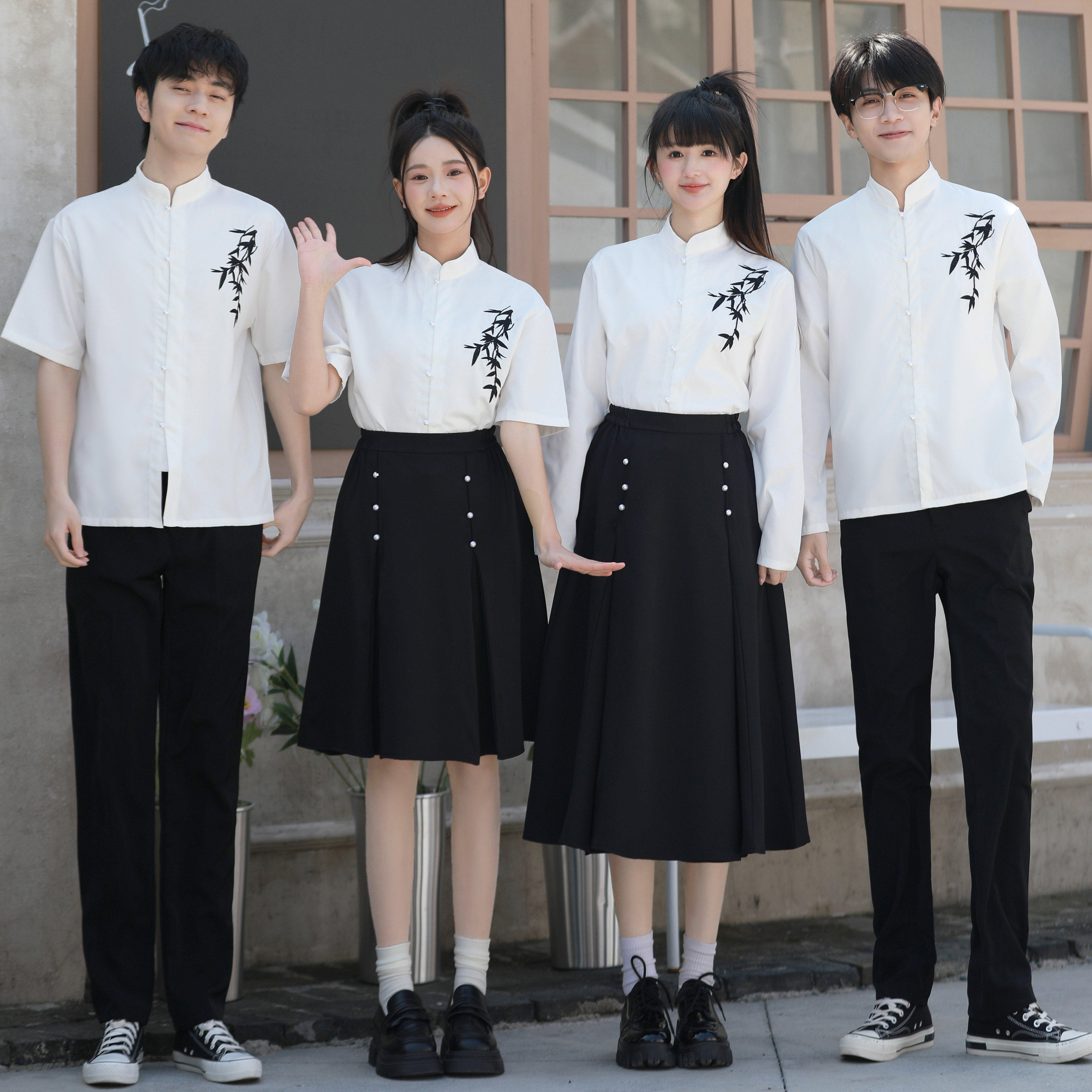 毕业季国风复古新中式初中生班服
