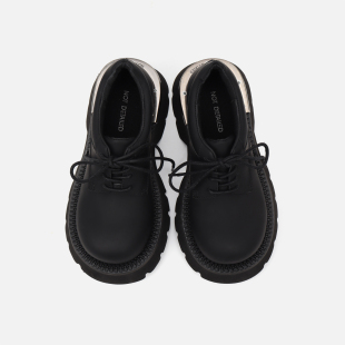 NOT闭店清仓 男女同款 大头德比鞋 圆头翘头休闲鞋 鞋 厚底米奇鞋