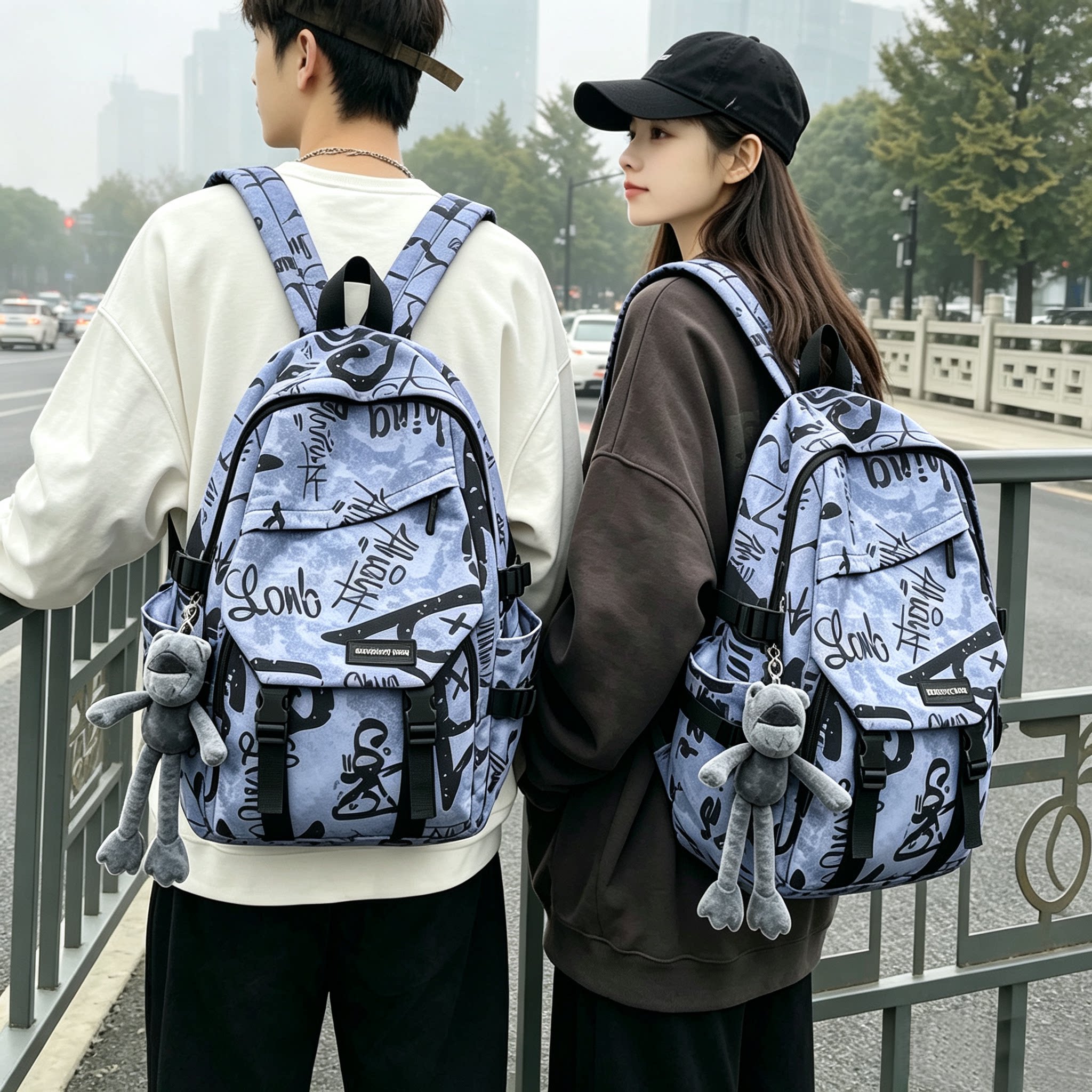 书包美式高街混的人帅气不撞款