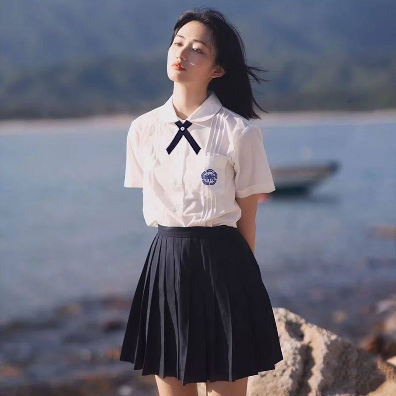日系jk制服班服夏季学生英伦学院风初中高中生台湾校服毕业季套装