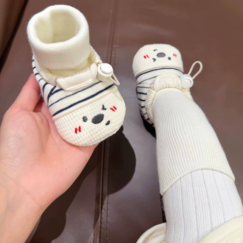春秋冬季婴儿步前鞋0-1岁3-6-9个月男女宝宝软底学步新生不掉鞋袜