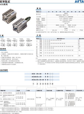 订制7-10天正品亚德客ACQ ASQ ATQ ACDQ ACCQJ-S-SB假一罚十气缸