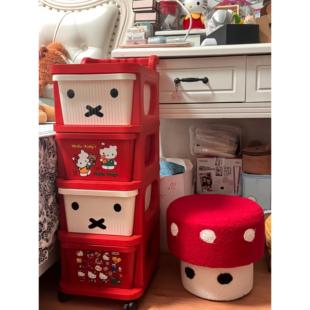 【推车改造】可爱kitty米菲收纳推车客厅零食杂物小推车置物架子.