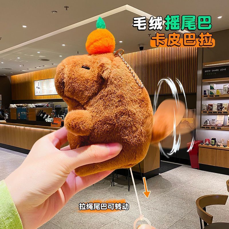 卡皮巴拉毛绒玩具公仔玩偶挂件钥匙扣书包挂饰儿童生日礼物小礼品