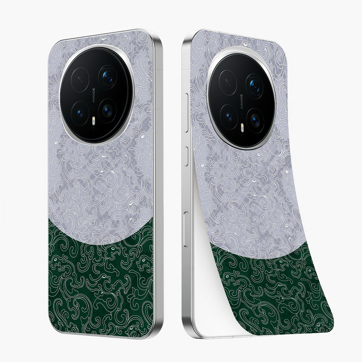 适用荣耀magic6Pro素皮背膜荣耀magic6手机后膜拼接个性素皮膜荣耀magic5Pro手机背膜荣耀magic5后盖保护膜