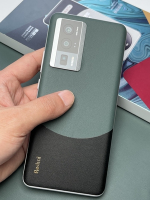 红米K60pro撞色皮纹背膜