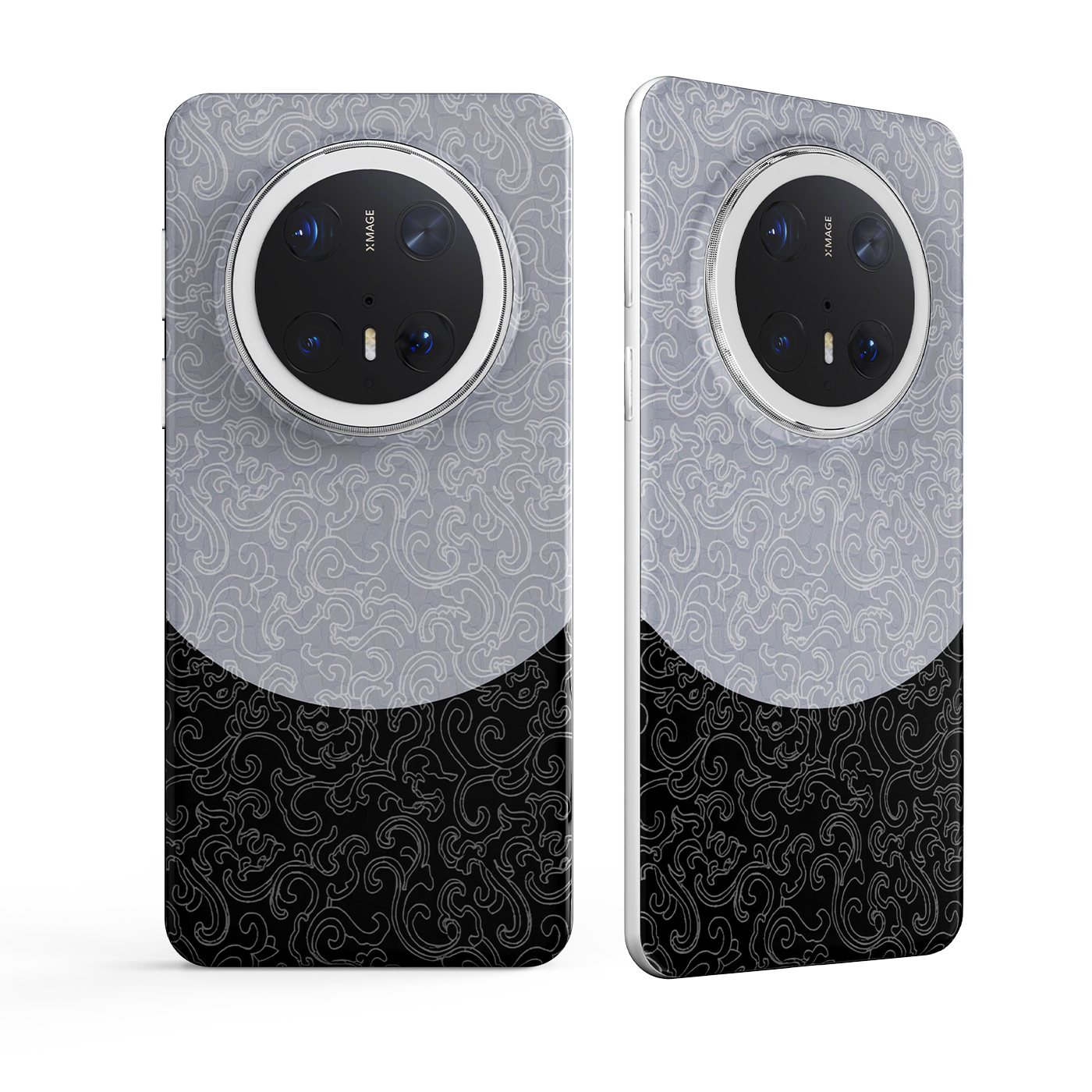 适用华为mate70Pro撞色素皮膜个性双色拼接华为mate80Pro手机后膜mate70Pro+背膜mate80后盖保护膜