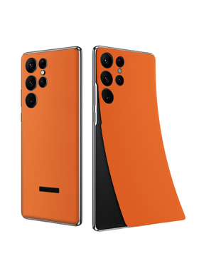 适用三星GalaxyS24Ultra素皮后膜原机皮纹手感S24/S24+手机背膜S23Ultra/S22Ultra素皮贴