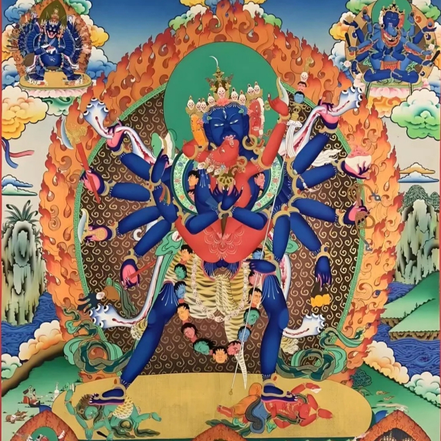 胜乐金刚 唐卡 电子图片装饰喷绘临摹素材