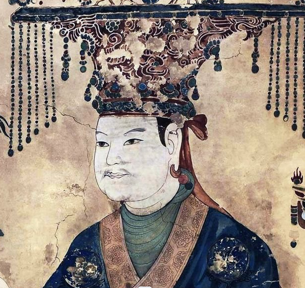 莫高窟第98窟于阗王壁画敦煌壁画佛像高清电子图片装饰喷绘