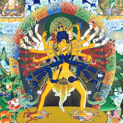 时轮金刚唐卡 电子图片装饰喷绘临摹素材