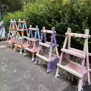 家用diy猫咪纯手工实木吊床猫爬架防抓耐磨猫抓板攀爬一体人字梯