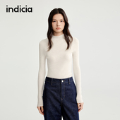 立领绵羊毛打底衫 indiciatheL2C5MS146专柜正品 标记女装 吊牌价499