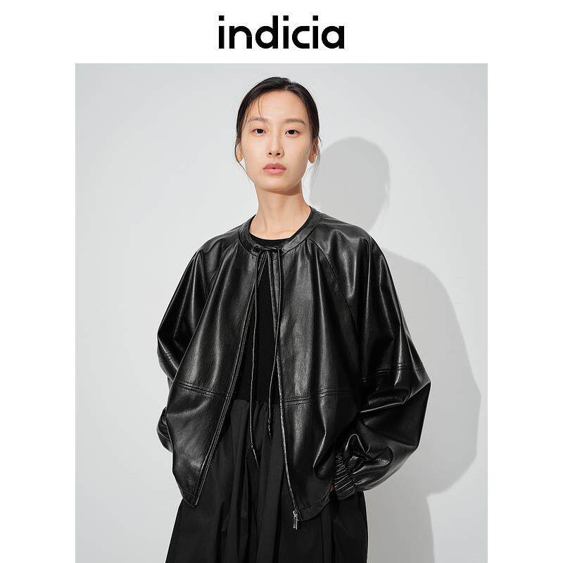 indiciaF2C4WT472F专柜正品标记女装皮衣休闲甜酷外套吊牌价1489
