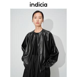 indiciaF2C4WT472F专柜正品标记女装皮衣休闲甜酷外套吊牌价1489