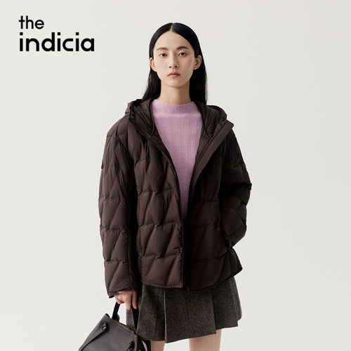 indiciaF2D5YR548N专柜正品标记女装气质时尚羽绒服吊牌价1589