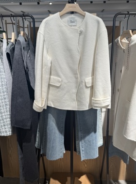 indiciatheL2D5DY296专柜正品标记女装优雅带围巾大衣吊牌价1989