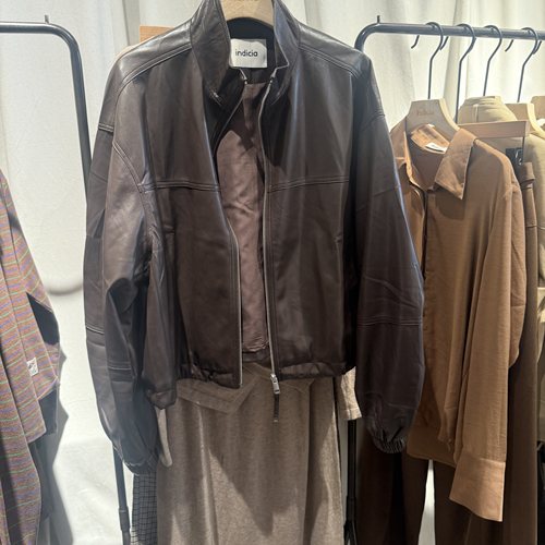 indiciaF2C5PY407N专柜正品标记女装皮衣外套2025新秋吊牌价1489