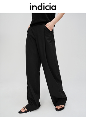 Indicia6B405KZ250F专柜正品标记女装显瘦阔腿休闲裤吊牌价639
