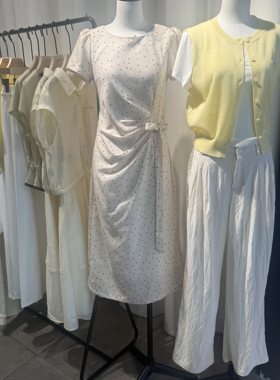indiciatheL2B6LQ170专柜正品标记女装气质波点连衣裙吊牌价769