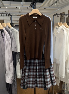 indiciaF2C4SY441F专柜正品标记女装美拉德针织衫修身吊牌价599