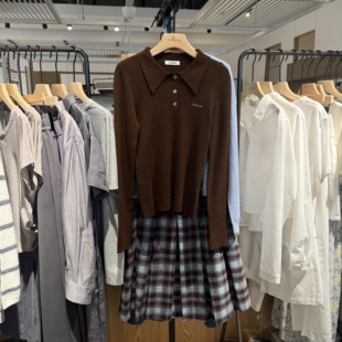 indiciaF2C4SY441F专柜正品标记女装美拉德针织衫修身吊牌价599