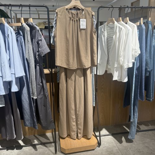 indiciaF2B5TZ214C-1专柜正品标记天丝慵懒休闲无袖套装吊牌1089