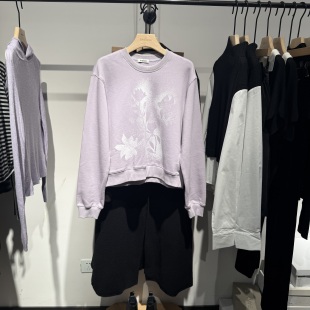 indiciaF2D4WY792N专柜正品 印花香芋紫卫衣吊牌价639 标记女装