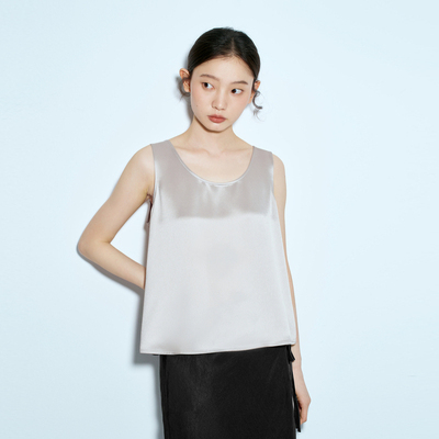 indiciaF2B5BX250N专柜正品标记女装醋酸基础款极简背心吊牌价389