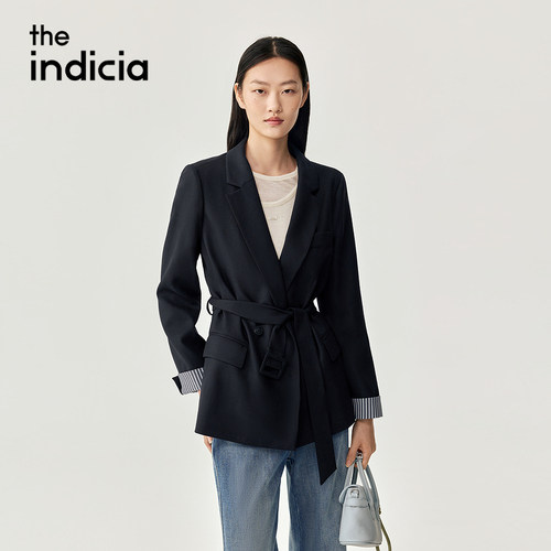 indiciaF2C5XZ393C专柜正品标记女装腰带西装外套女休闲吊牌1389