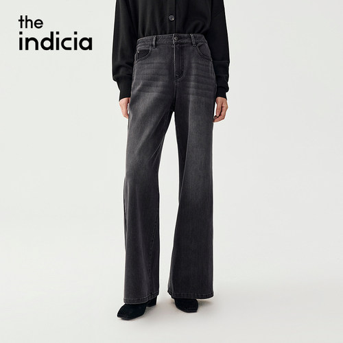 indiciaF2C5NK385N专柜正品标记女装水洗直筒做旧牛仔裤吊牌价689