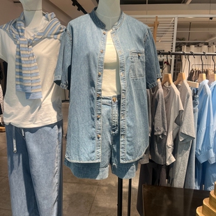 仅衬衫 简约牛仔衬衫 599 标记女装 Indicia6B406CS328N专柜正品