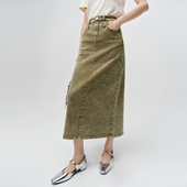 indicia6A402QZ069F专柜正品 标记女装 复古半身裙牛仔裙吊牌价689