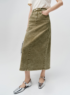 indicia6A402QZ069F专柜正品标记女装复古半身裙牛仔裙吊牌价689