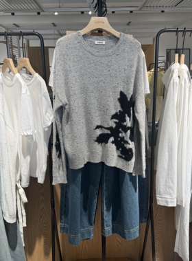 indiciaF2C4ZZ454N专柜正品标记女装设计艺术提花毛衫吊牌价869