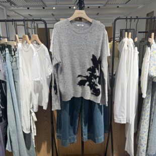 indiciaF2C4ZZ454N专柜正品标记女装设计艺术提花毛衫吊牌价869