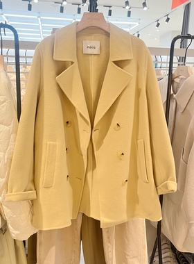 indicia5D311DY598F专柜正品标记女装双面呢大衣外套吊牌价1889