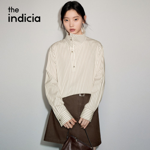 the indiciaL2C6CS233Z专柜正品标记女装气质衬衫吊牌价599