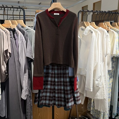 indiciaF2C4MS837F专柜正品标记女装羊绒羊毛撞色针织衫吊牌1489