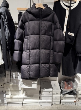 indiciaF2D4YR797F专柜正品标记女装蓬松连帽羽绒服中长吊牌2389