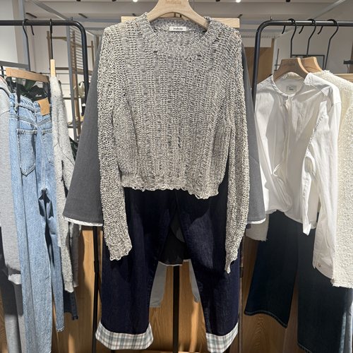 indiciaF2B5ZZ091F专柜正品标记女装宽松设计简约针织吊牌价539
