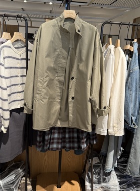 indiciaF2C4WT483F专柜正品标记女装立领风衣气质外套吊牌价1289