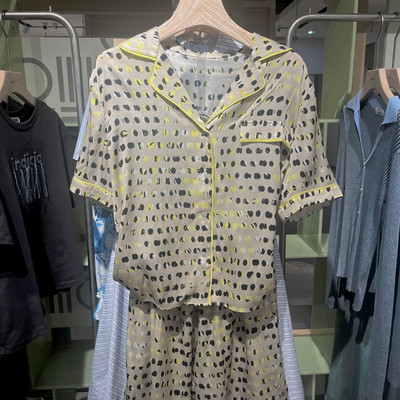 indicia5B304CS254专柜正品标记女装夏款衬衫波点桑蚕丝吊牌价899