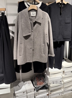 indiciatheL2D5DY252专柜正品标记女装羊毛翻领毛呢大衣吊牌2289