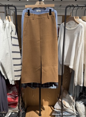 indicia5D312QZ624C专柜正品标记女装高腰毛呢包臀裙吊牌价1289