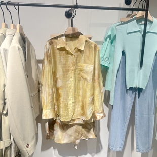 indicia5C308CS390专柜正品标记女装秋款莱赛尔天丝衬衫吊牌价539