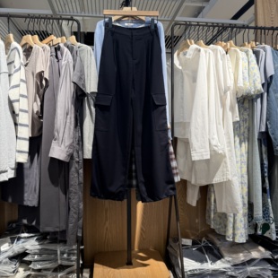 宽松直筒裤 休闲工装 吊牌价689 标记女装 indiciaF2D4KZ710N专柜正品