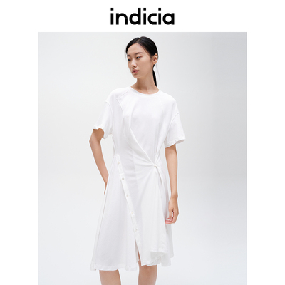 Indicia6B406LQ390N专柜正品标记女装休闲简约连衣裙吊牌价789